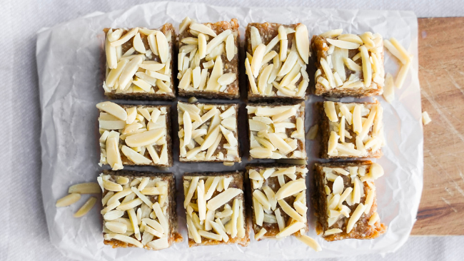 Chewy Caramel, Date and Cashew Slice