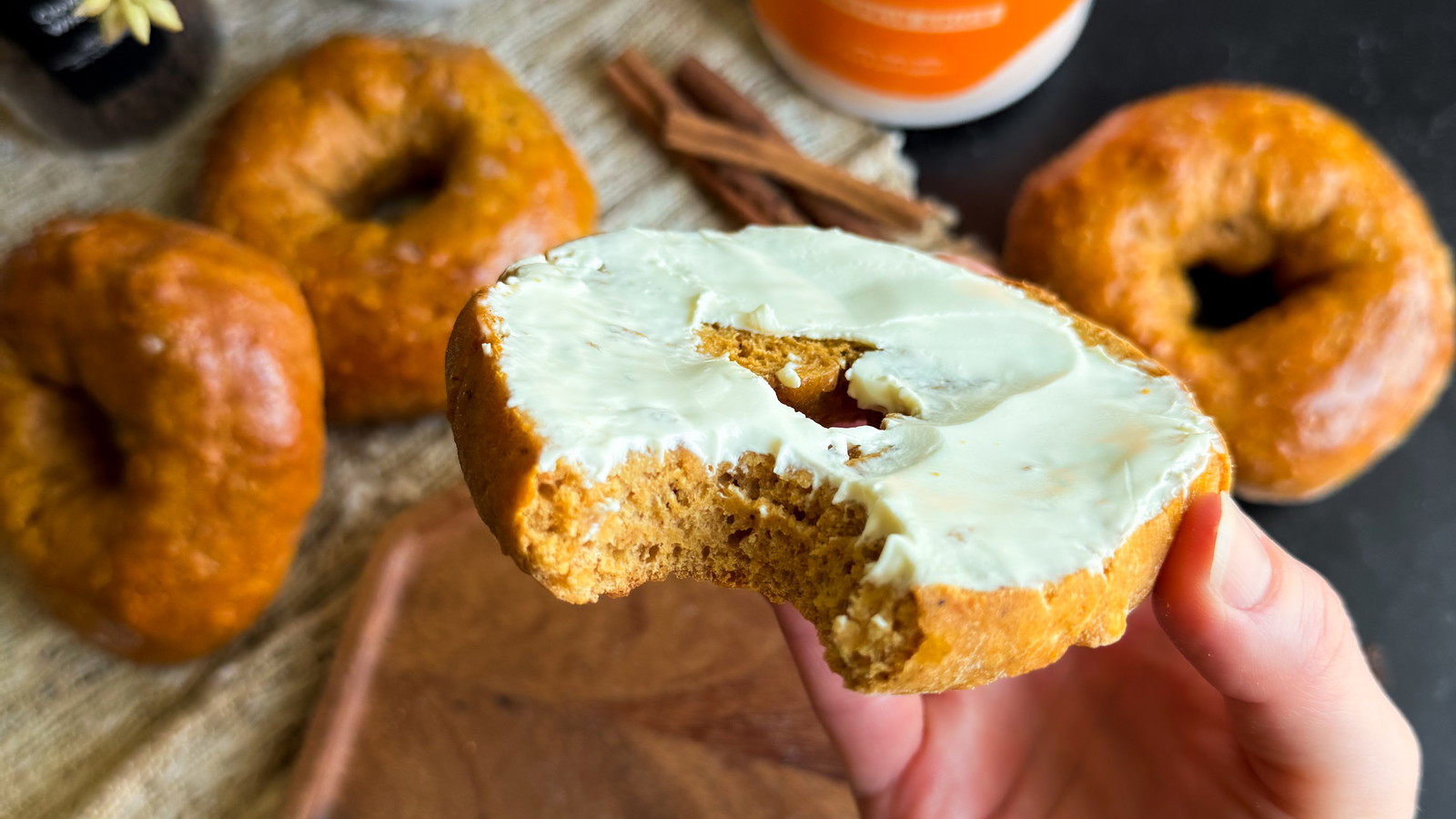 Image of Pumpkin Spice Protein Bagels