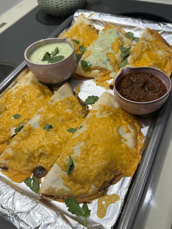 Image of Sheet Pan Beef Tacos with Lime Avocado Cream