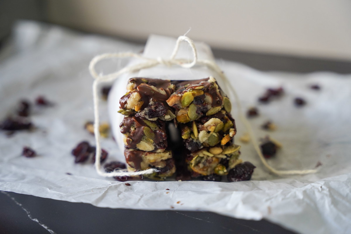 Cranberry and Pistachio Bars