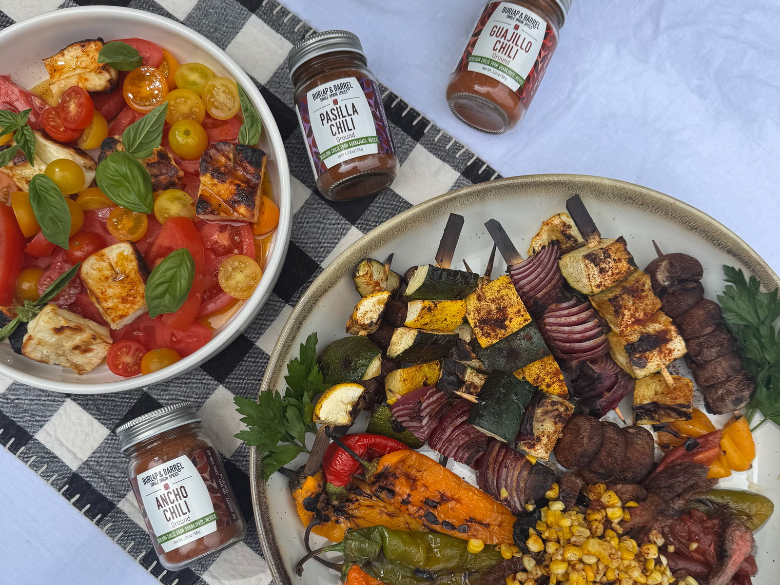 Mixed Grill with Steak and Halloumi Caprese – Burlap & Barrel