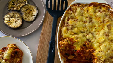Lamb Moussaka with Cauliflower Bechamel