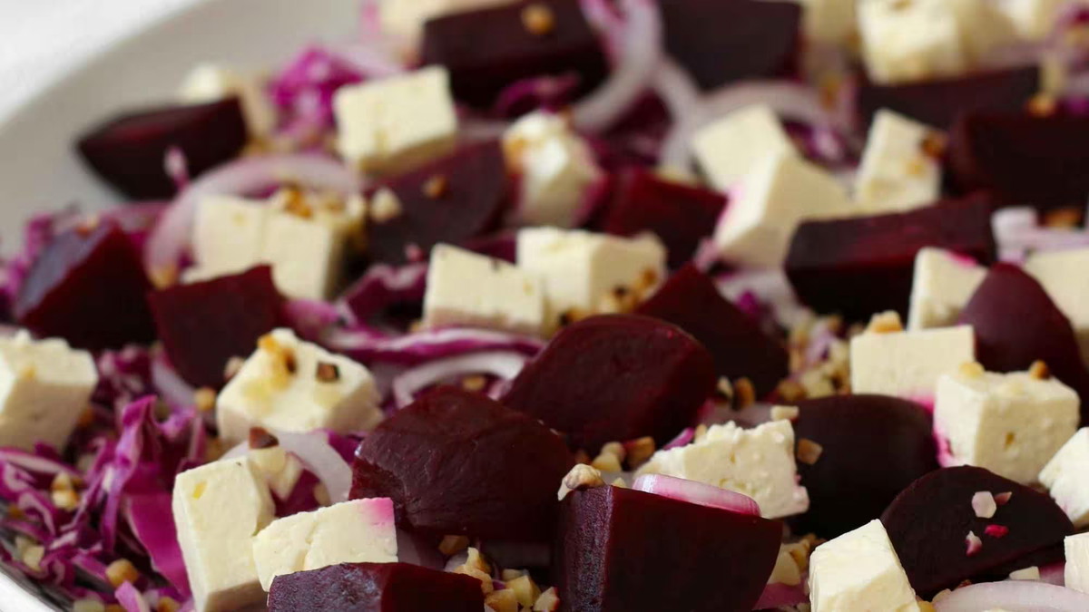 🥗 Betteraves en salade tiède, noix & feta 🌰🐐