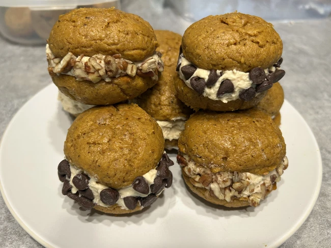 Image of 🎃 Pumpkin Whoopie Pies Sweetened with Maple Sugar