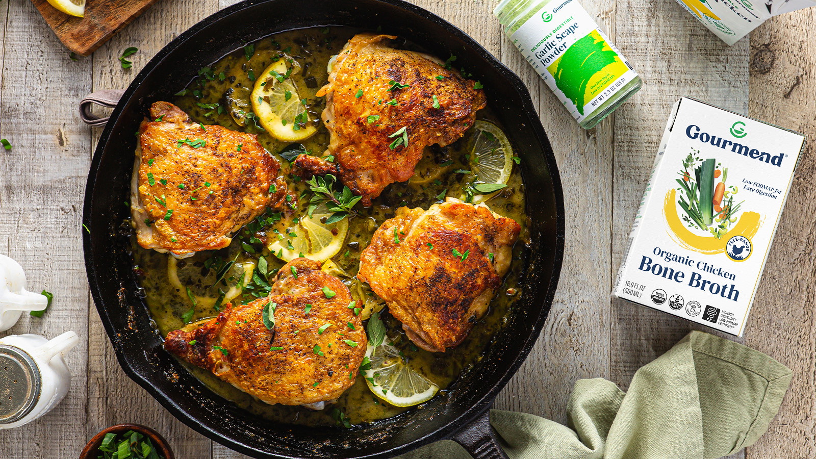 Image of Low FODMAP Pan-Roasted Chicken in Lemon Sauce