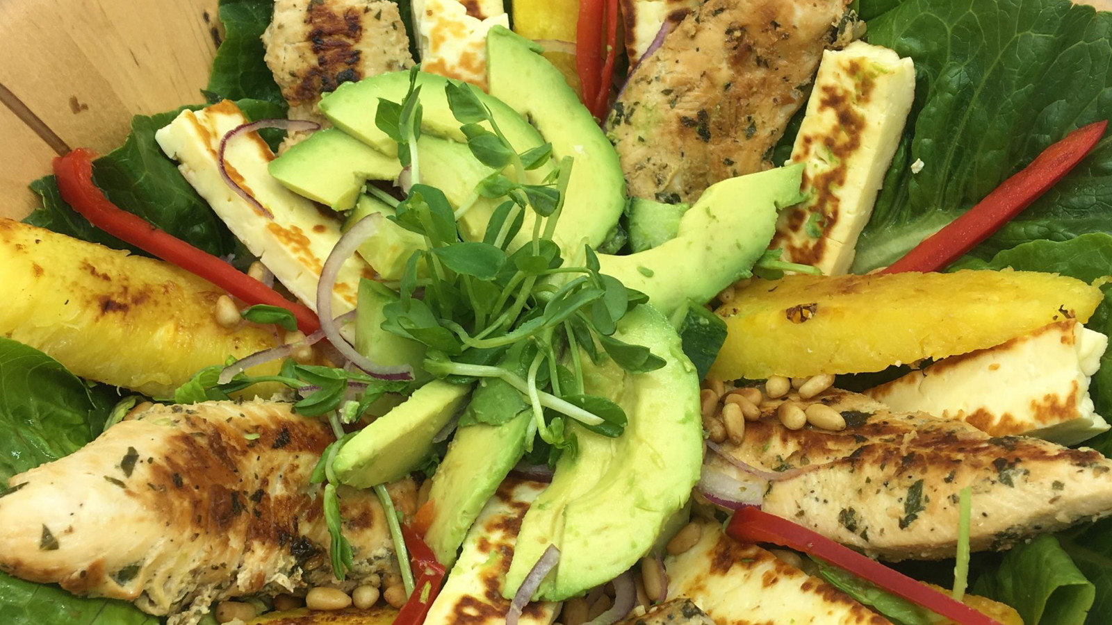 Marinated Chicken and Grilled Pineapple Salad