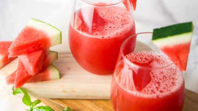 Watermelon and Basil Spritz