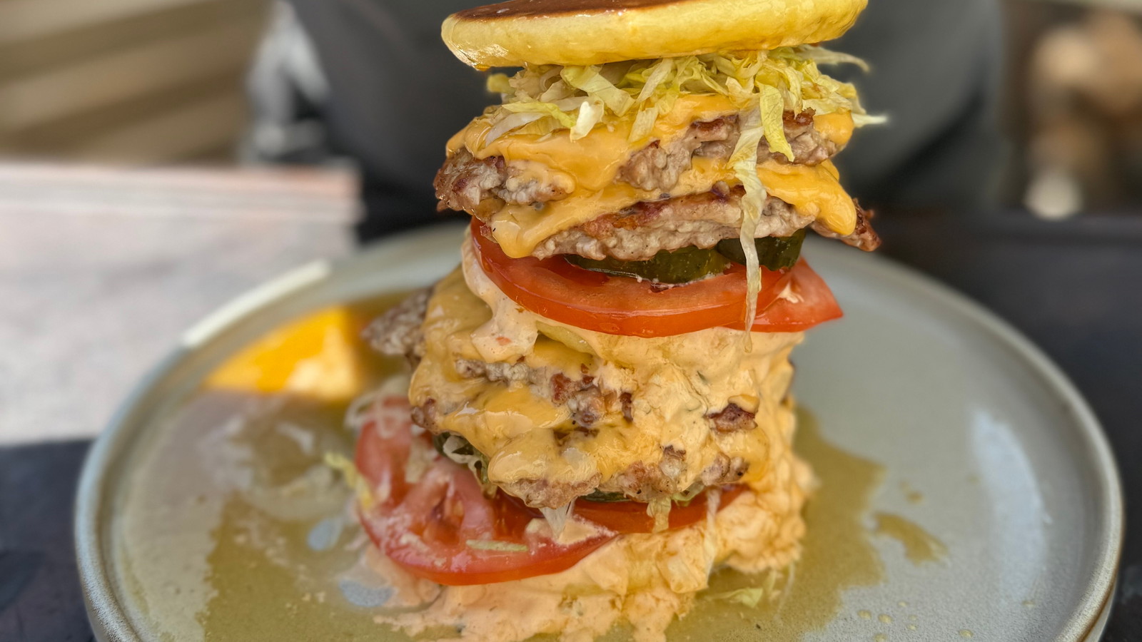 Image of Smoked Pancake Pork Burger