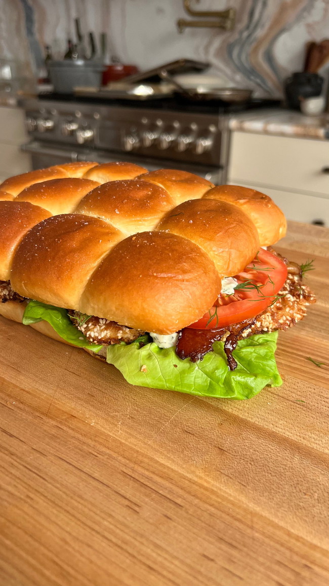 Image of Schnitzel & Dill Pickle BLT Sliders