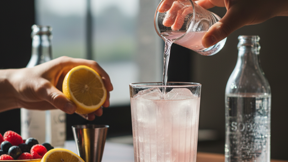 Image of Pink Collins: Ein leichter Drink für deinen Feierabend!