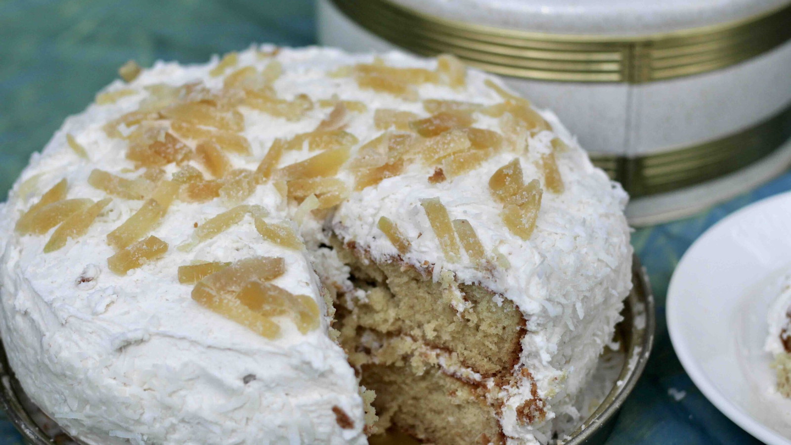 Coconut Ginger Layer Cake with Ginger Flavor Extract