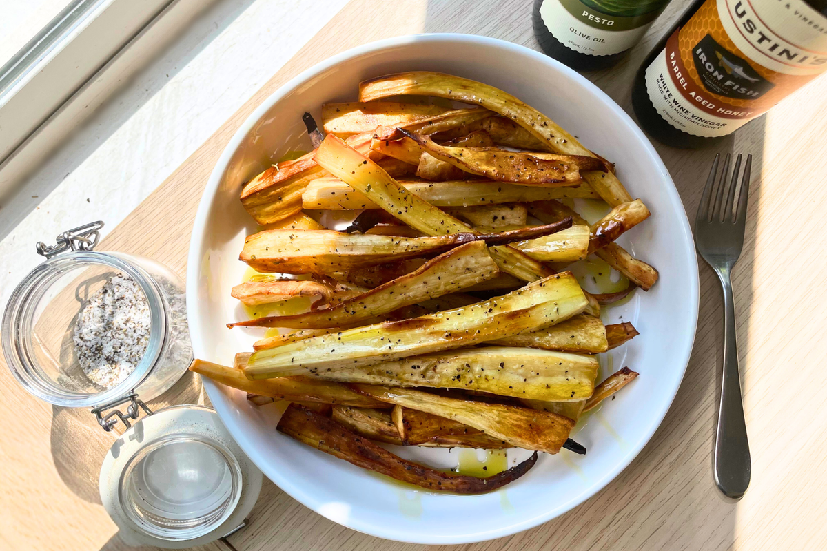 Pesto Honey Parsnips