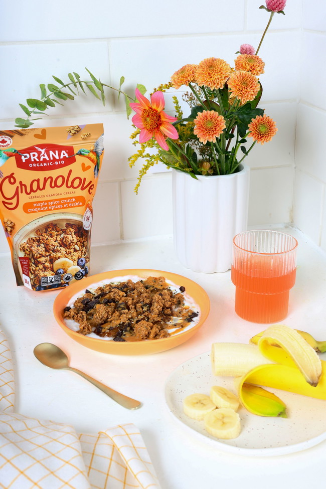 Image of Bol de granola aux bananes caramélisées