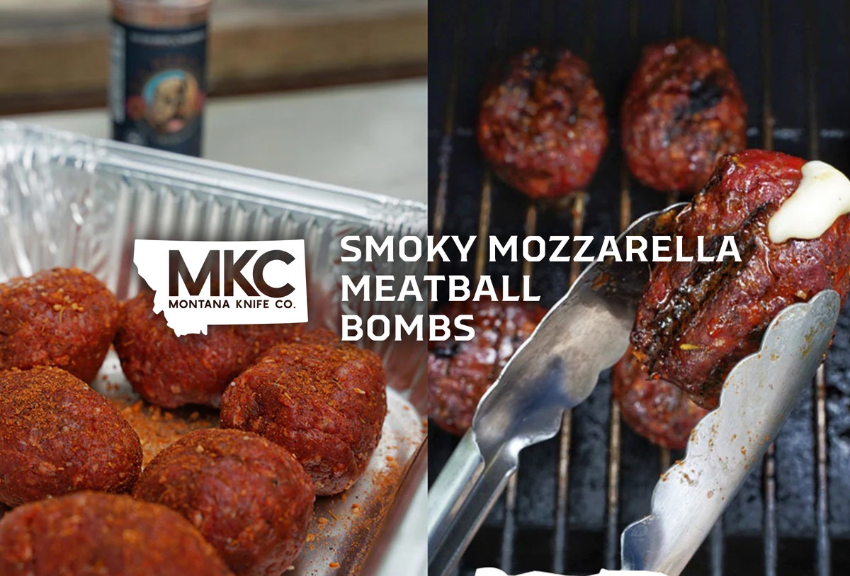 Smoky Mozzarella Meatball Bombs
