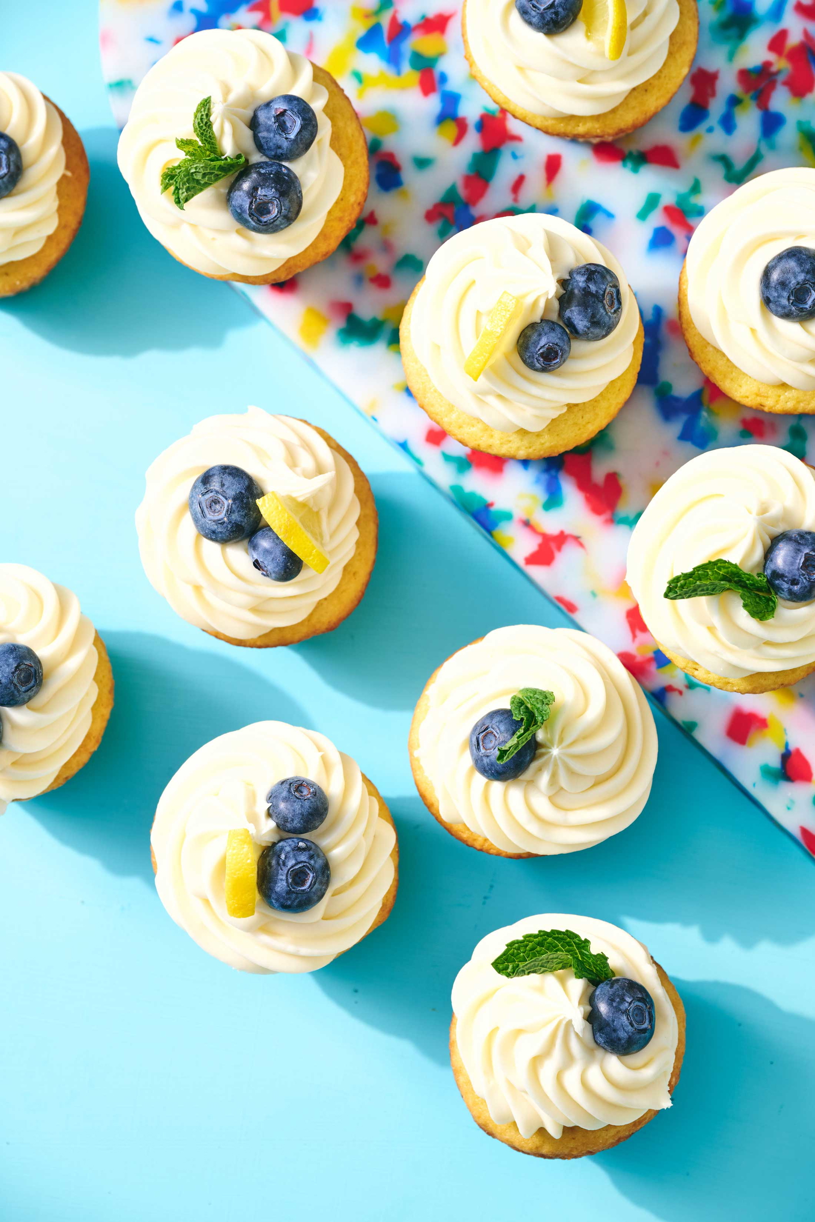 Blueberry Filled Lemon Cupcakes