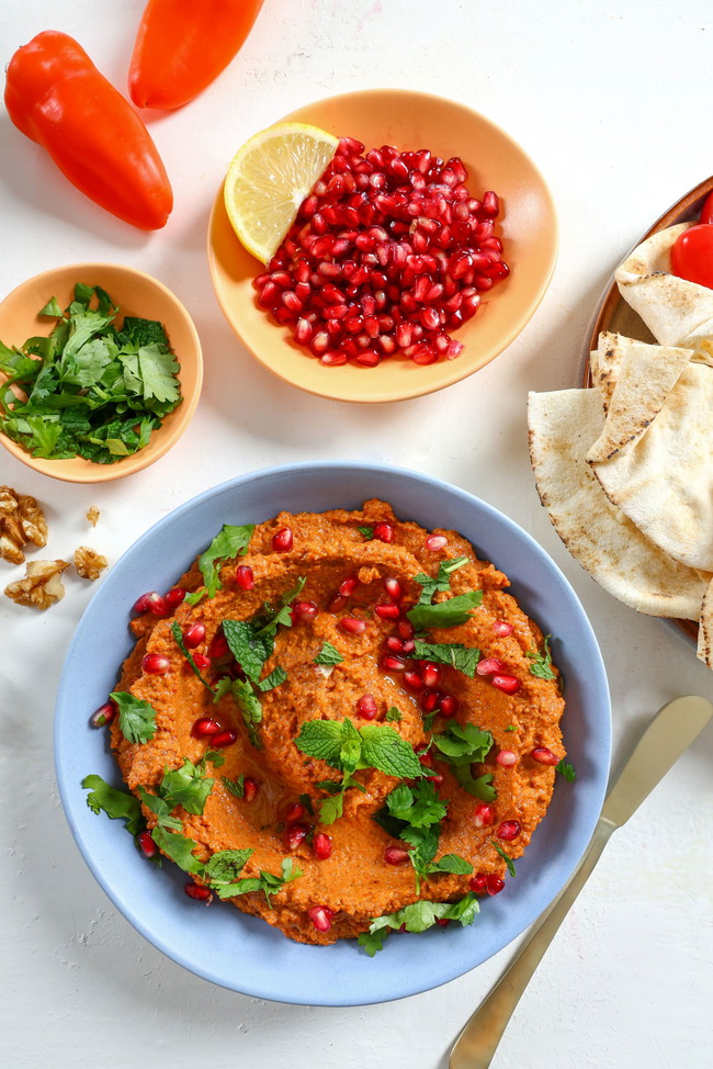Image of Muhammara: Roasted Red Pepper & Walnut Dip
