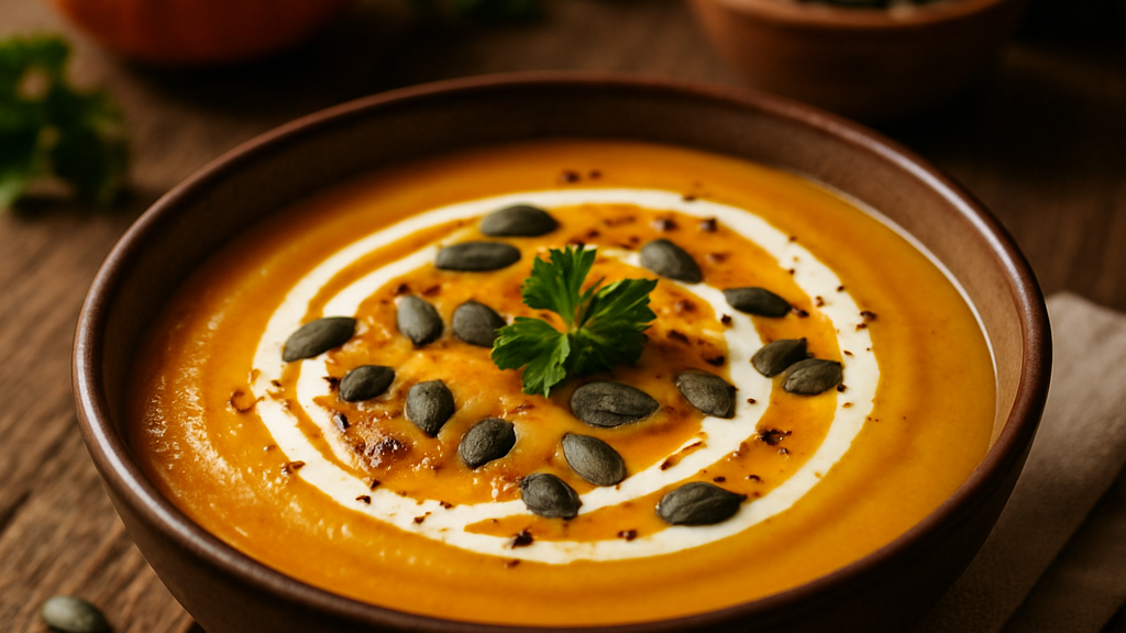 Image of Kürbissuppe (30 Min) | Cremiges Rezept