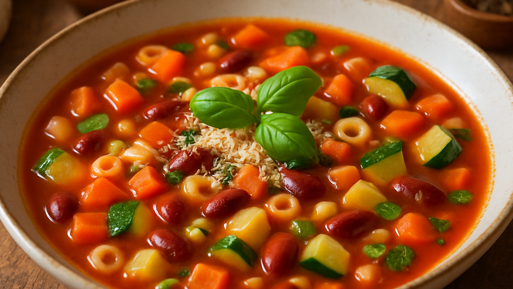 Image of Minestrone (45 Min) | Herzhaftes Suppenrezept