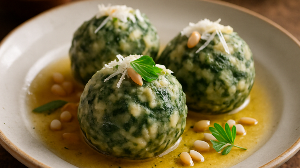 Image of Spinatknödel (45 Min) | Herzhaftes Veggie-Rezept