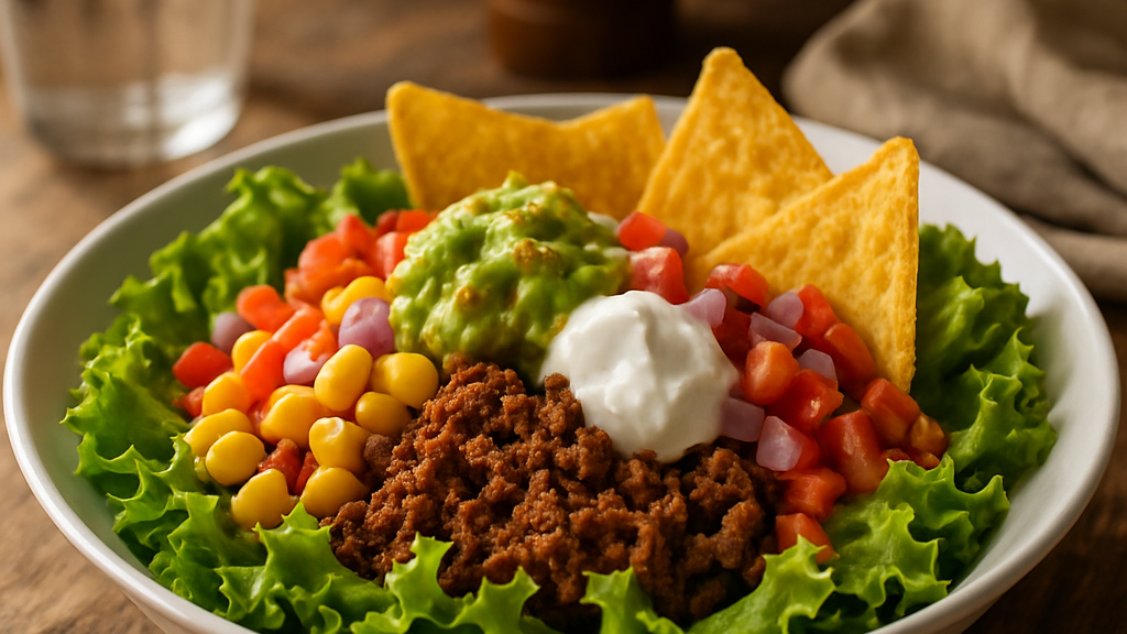 Image of Taco Salat (25 Min) | Herzhaftes Rezept