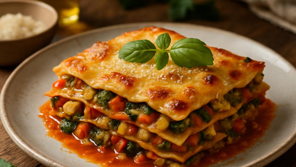 Image of Gemüse Lasagne (60 Min) | Herzhaftes Veggie-Rezept