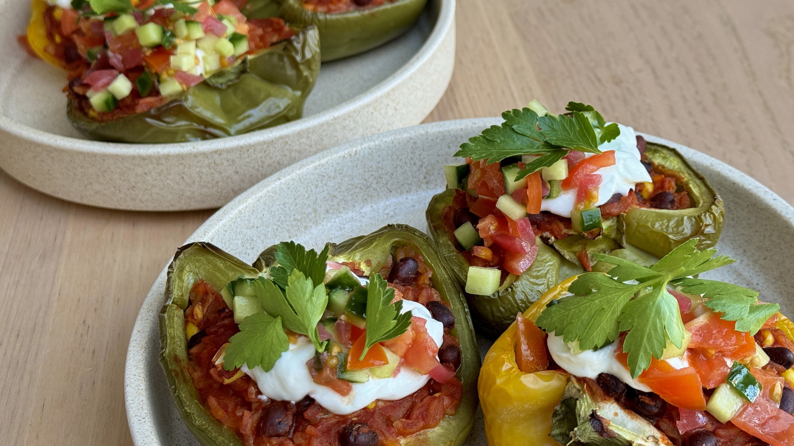 Image of Vegetarian Stuffed Capsicums