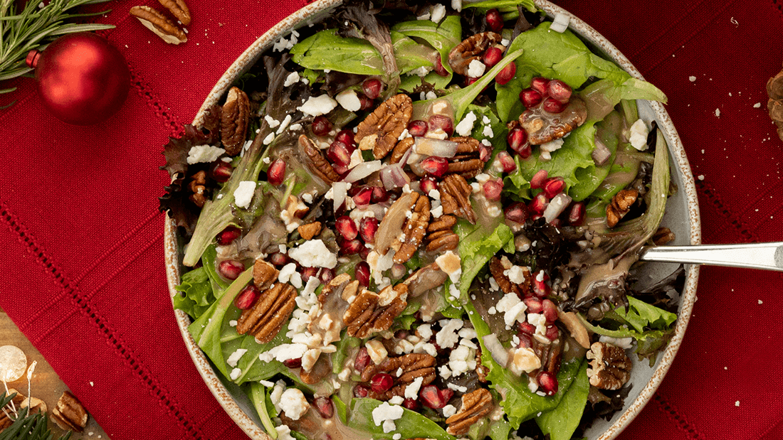 Image of Pomegranate and Pecan Balsamic Christmas Salad