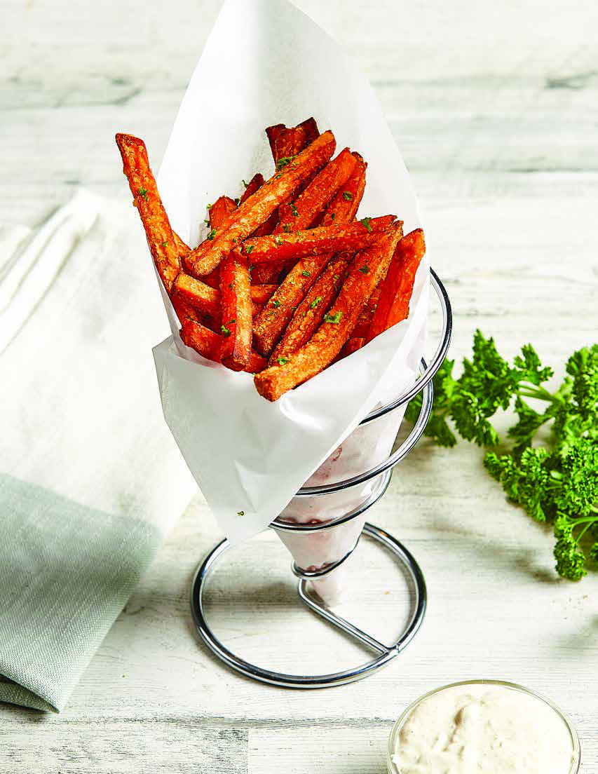 Sweet Potato Fries with Horseradish Dipping Sauce