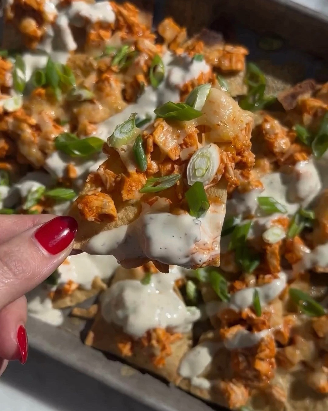 Buffalo Chicken Nachos with Classic Ranch