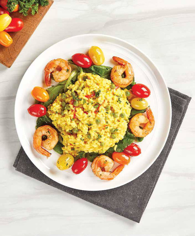 Saffron Risotto with Peas
