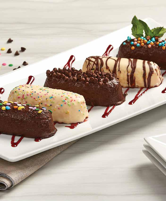 Cream-Stuffed Cakes Dipped in Chocolate