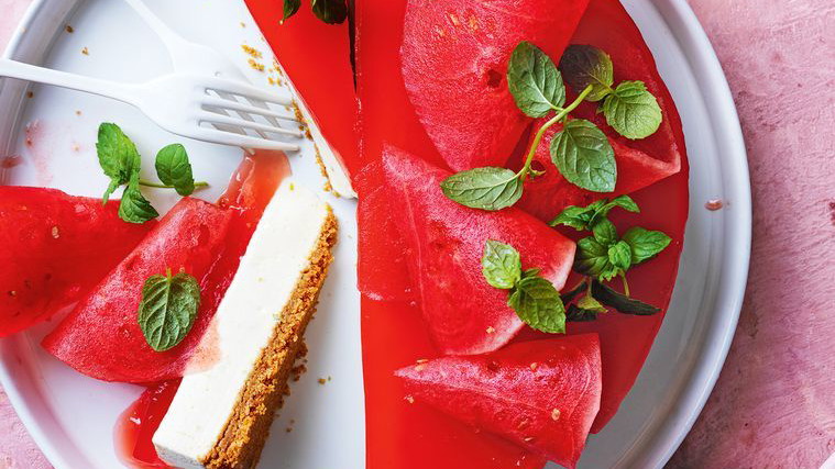 Ultimate Watermelon Extract Cheesecake Glaze Tart