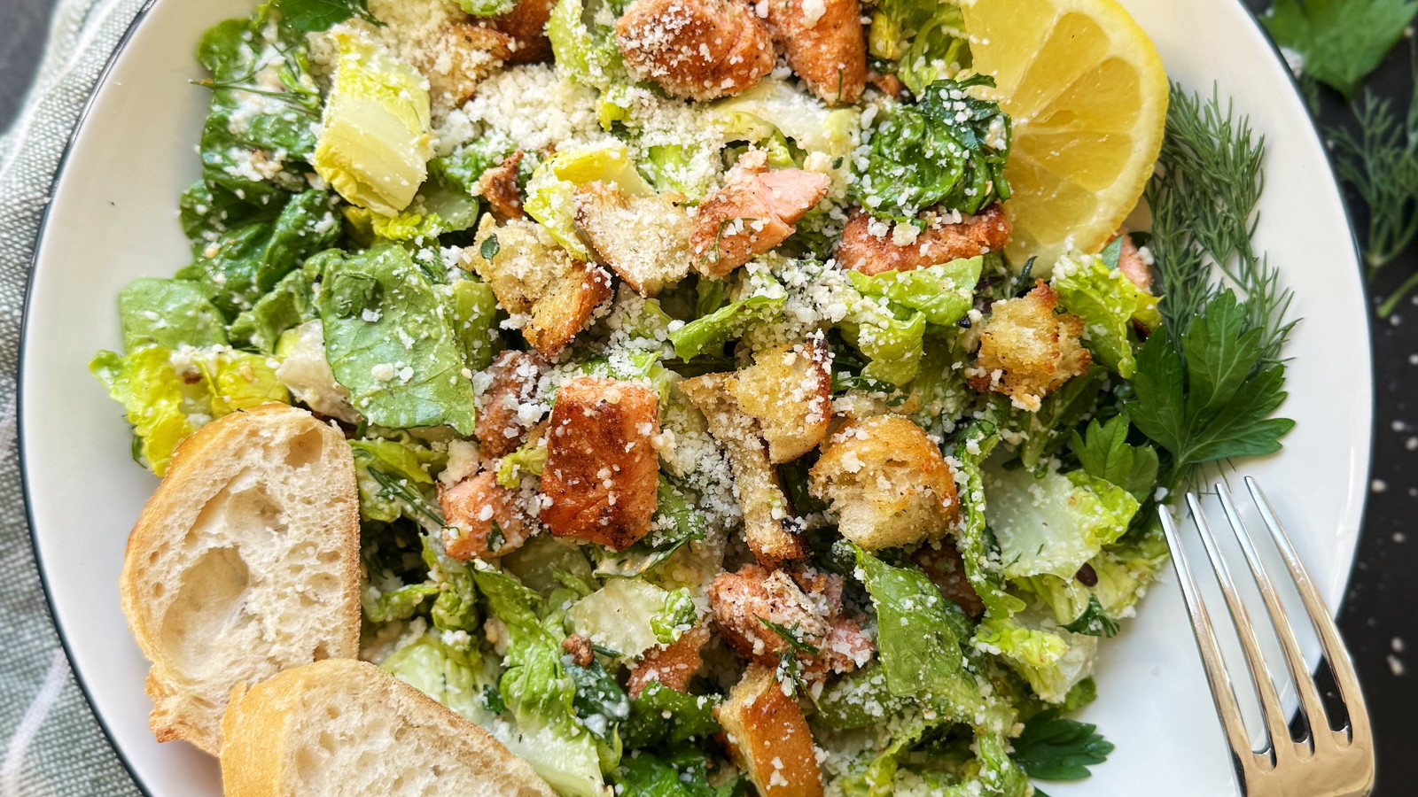 Image of Blackened Salmon Caesar – Inspired by Half Baked Harvest