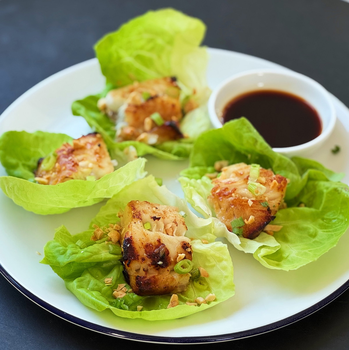 Miso Glazed Black Cod Lettuce Wraps