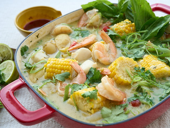 Image of Green Curry Seafood Boil Recipe