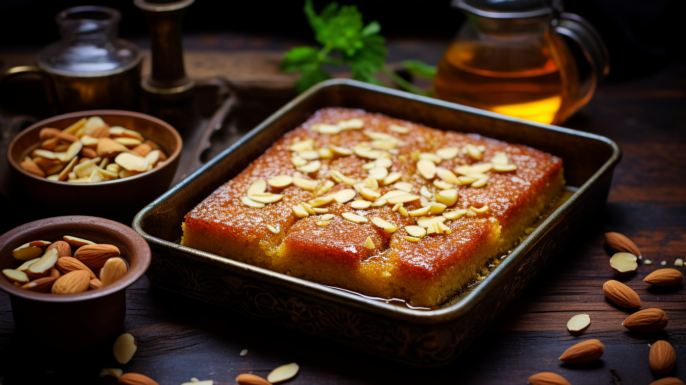 Image of Besboosah (Semolina Cake) – Classic & Cream-Filled Versions