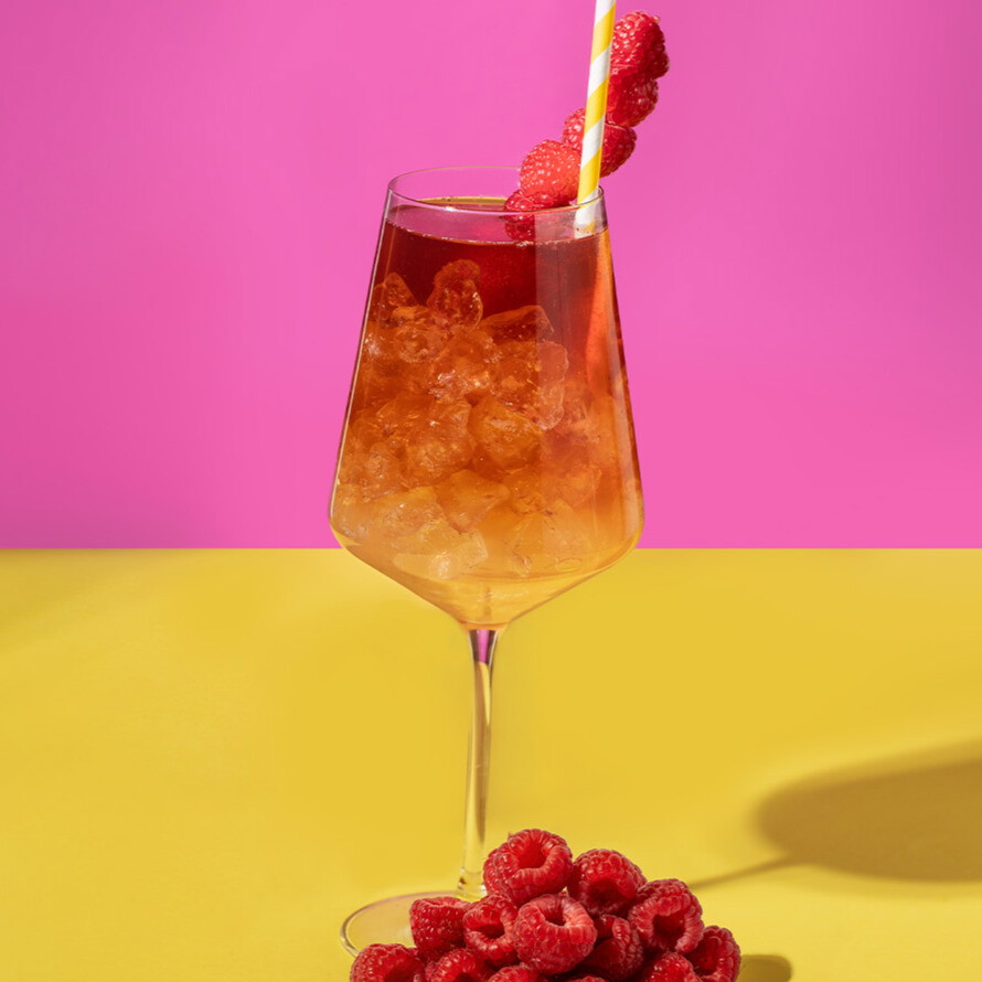 Alkoholfreier Himbeer-Yuzu-Spritz