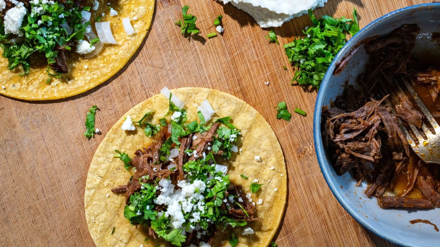 Tinga de ternera en slow cooker