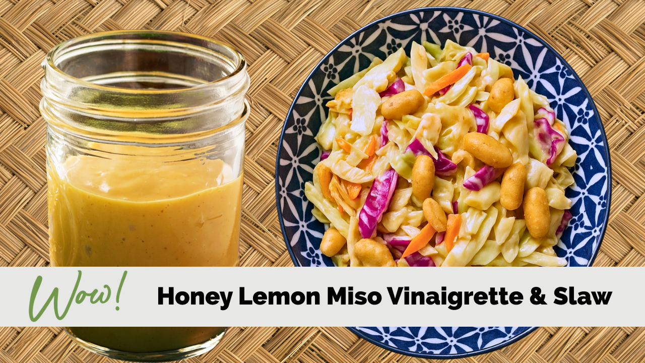 Image of Honey Lemon Miso Vinaigrette & Slaw Recipe