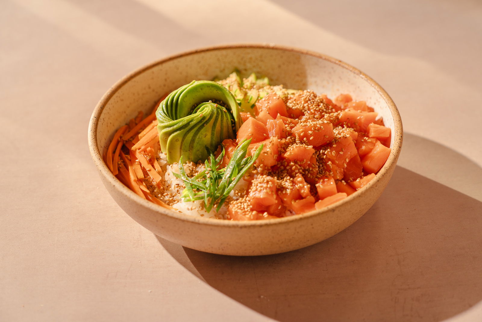 Image of Salmon Poke Bowl with Avocado & Organic Vegetables