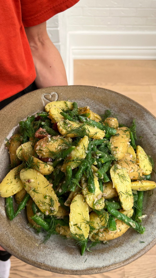 Image of Potato & Green Bean Salad with capers, olives, and dill