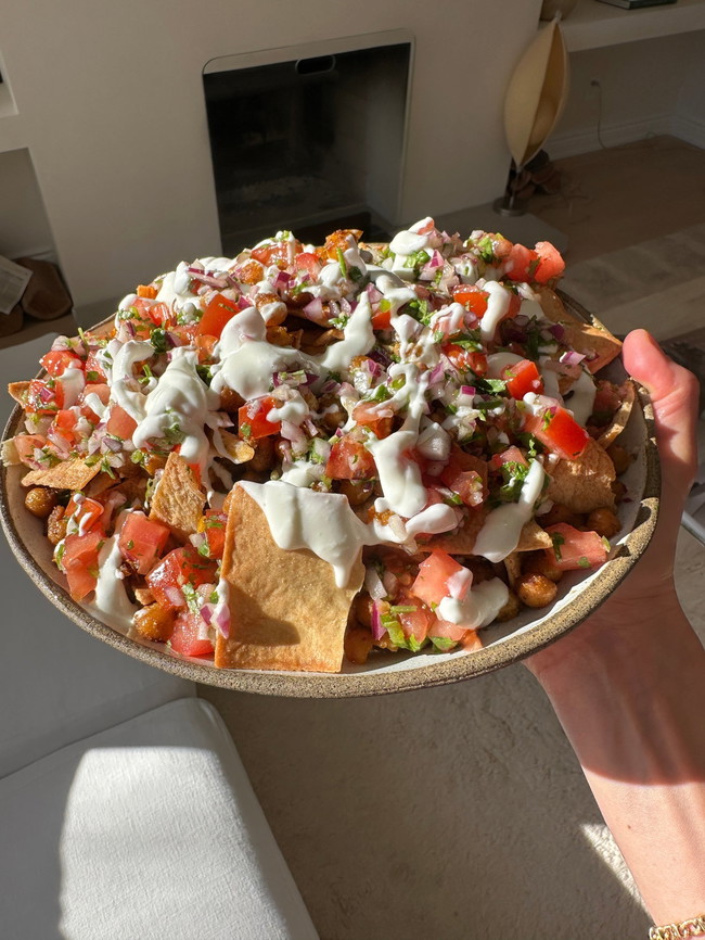 Image of Pita Nachos with Crispy Chickpeas