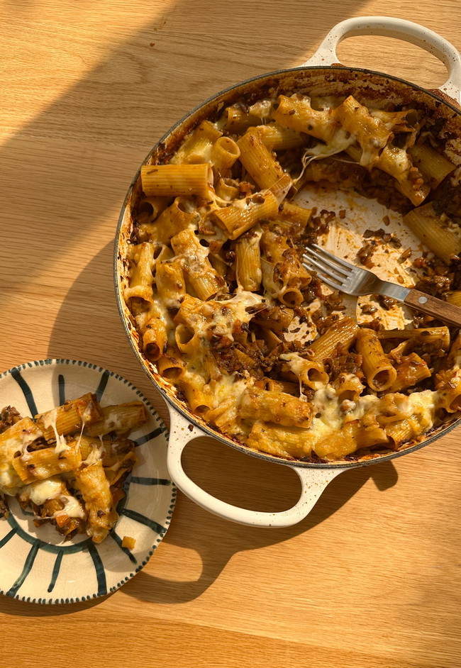 Image of Cheesy Baked Mushroom Rigatoni