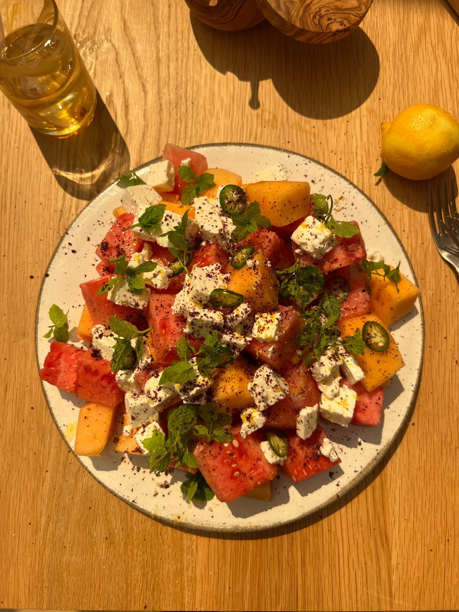Image of Melon Salad with Feta, Sumac and mint