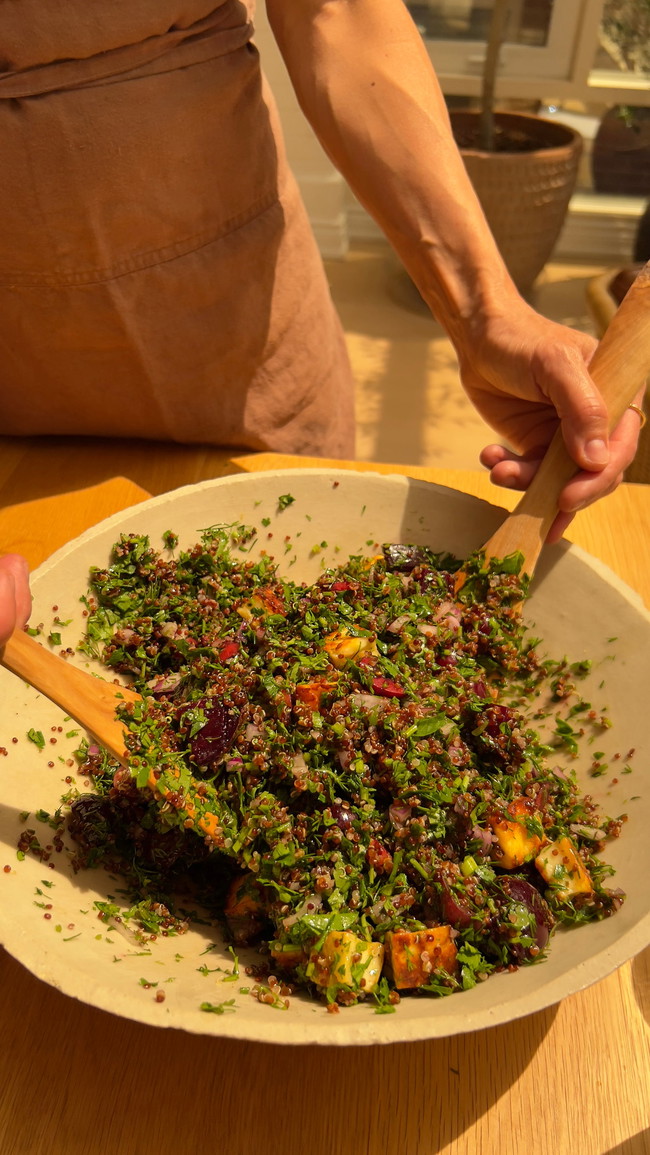 Image of Cherry, Herb, Halloumi and Quinoa Salad