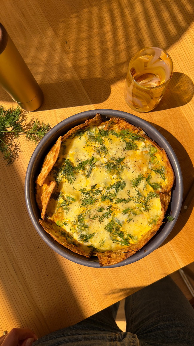 Image of Matzah Quiche with all the Cheese