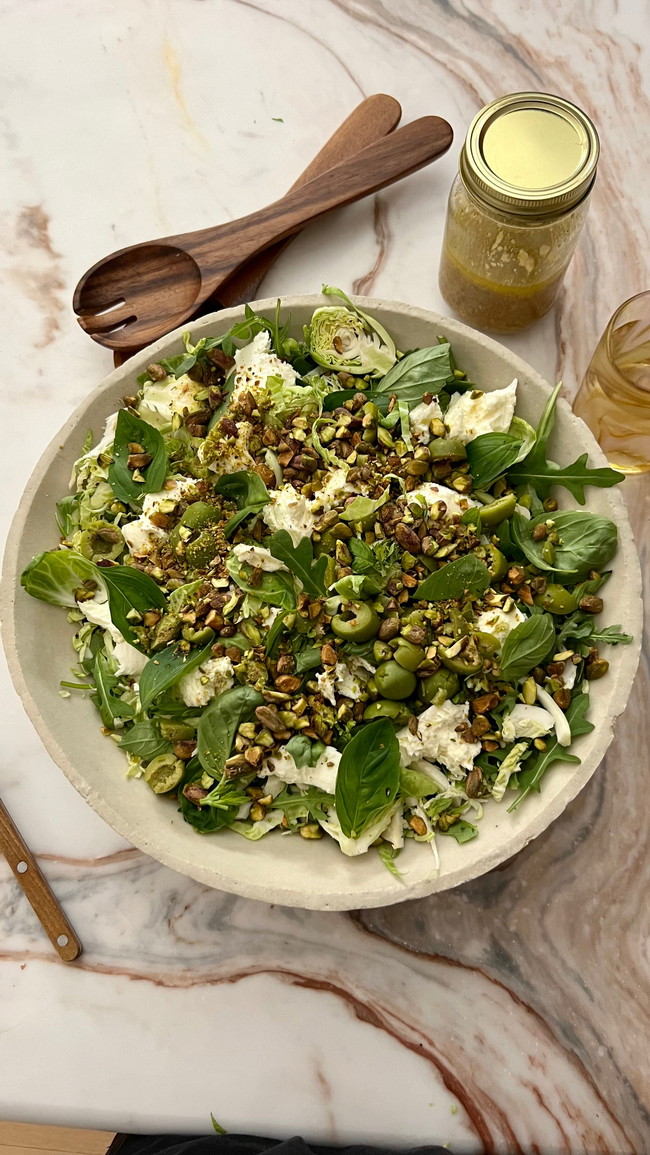 Image of Brussels, Basil and Mozzarella Salad