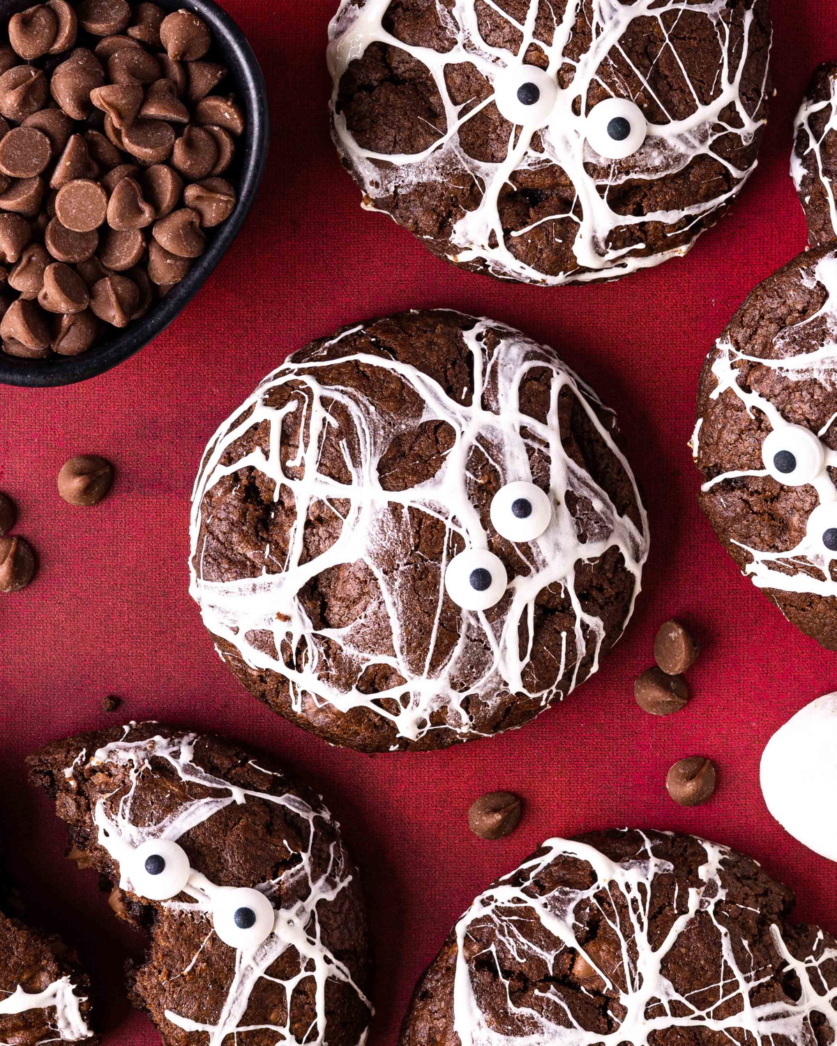 Halloween Mummy Double Chocolate Cookies