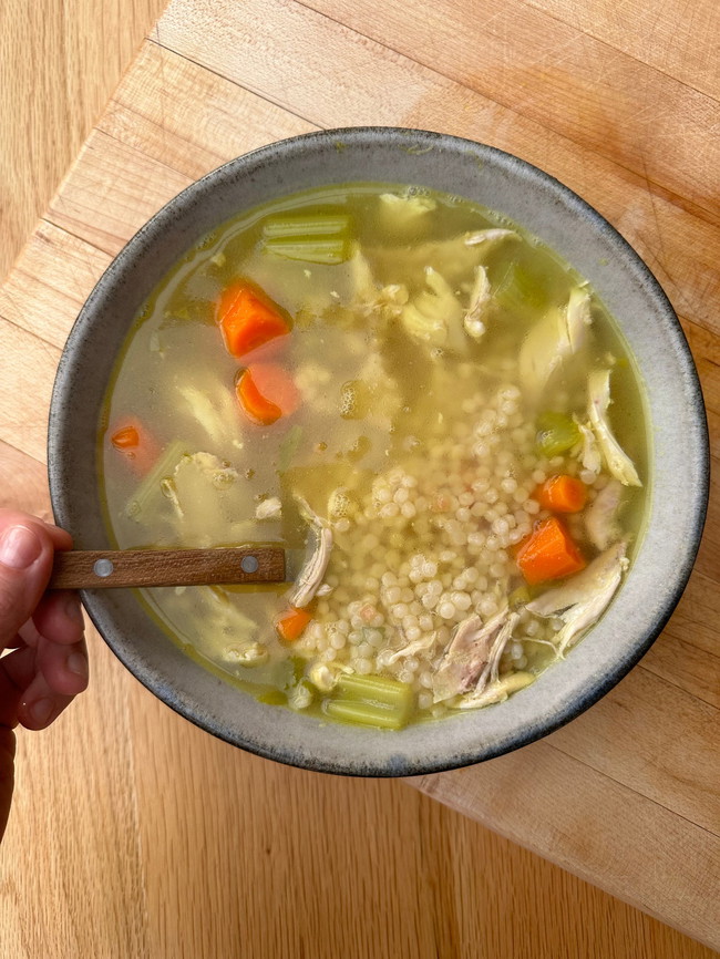 Image of Chicken Soup with Israeli Couscous