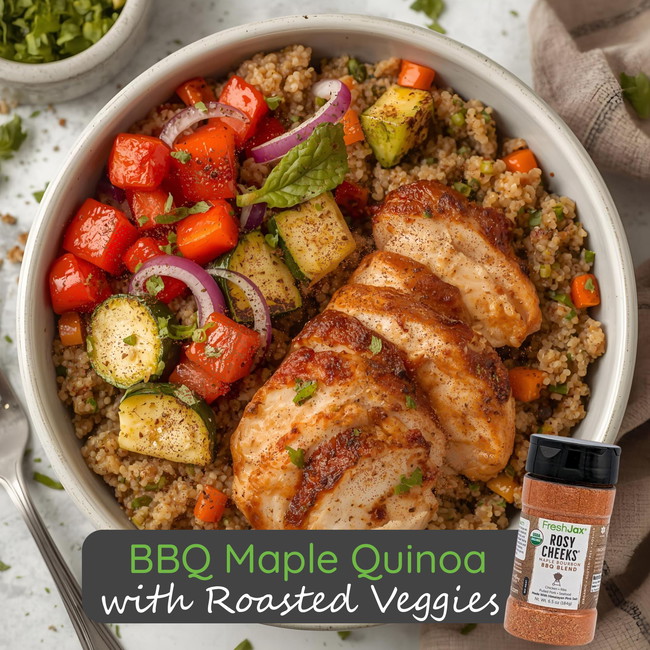 Image of Maple BBQ Quinoa with Roasted Veggies